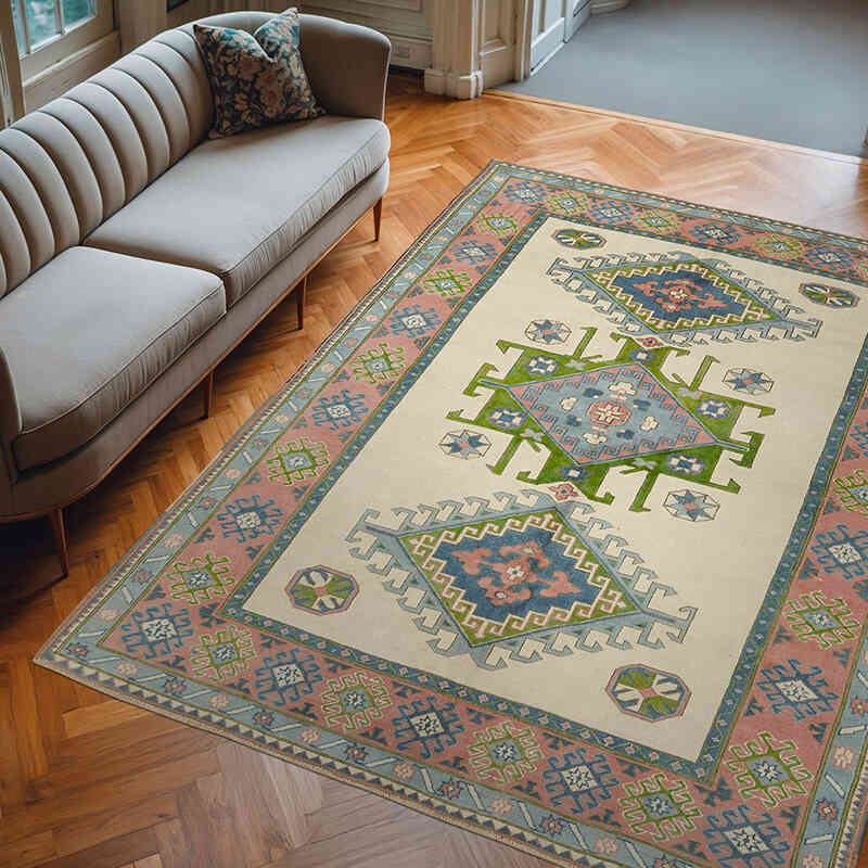El Dokuma Vintage Halı - 211 cm x 274 cm - K0078610