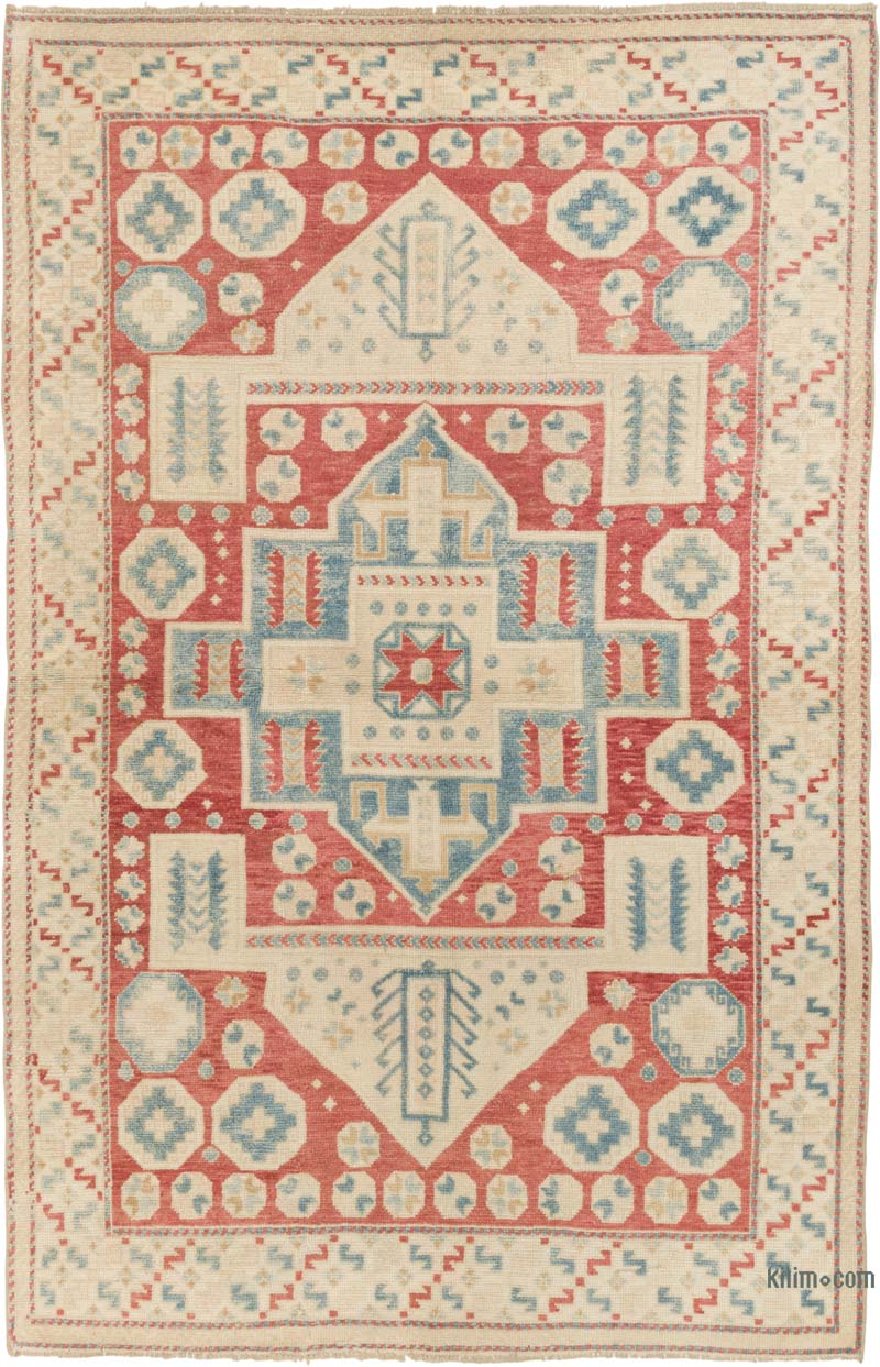 Vintage Turkish Hand-Knotted Rug - 4' 7" x 7' 1" (55" x 85") - K0078612