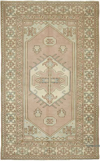 Vintage Turkish Hand-Knotted Rug - 4' 9" x 7' 8" (57" x 92")