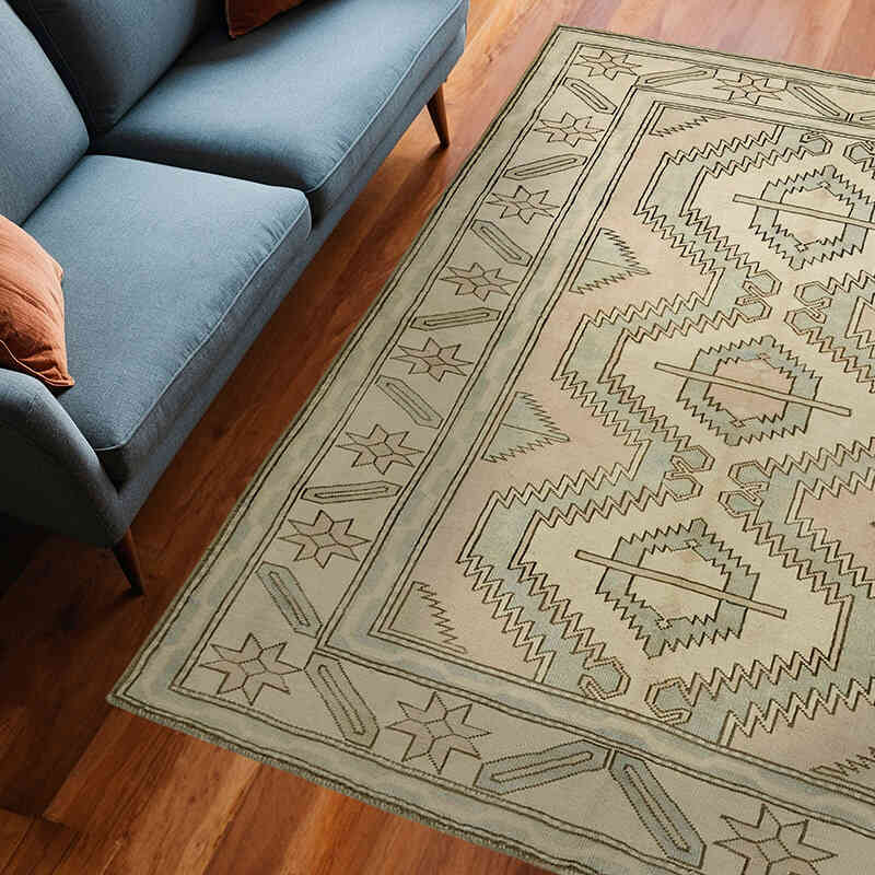 El Dokuma Vintage Halı - 183 cm x 240 cm - K0078623