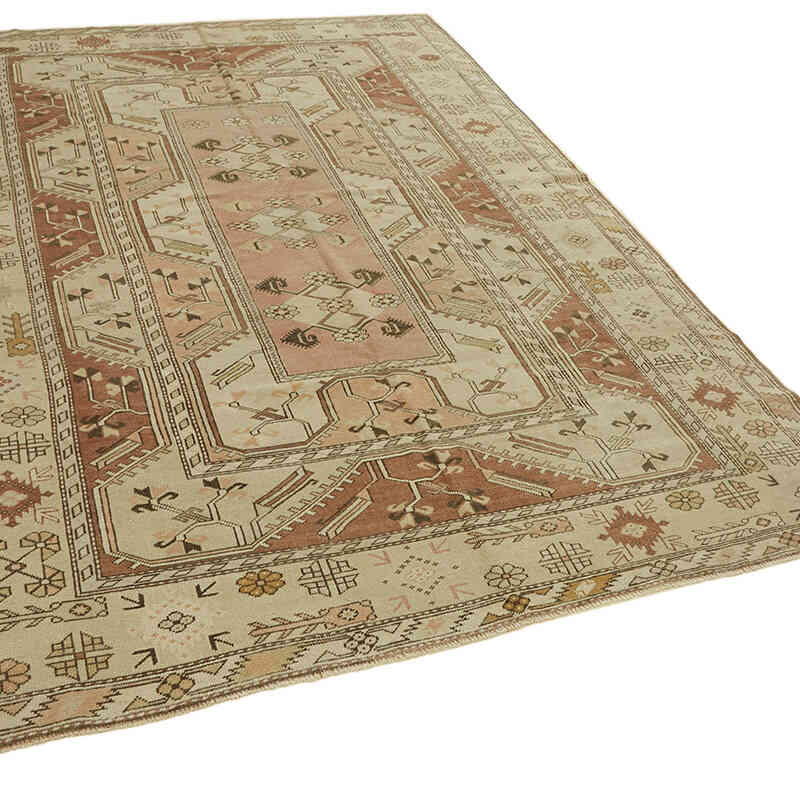 Alfombra Vintage Turca Anudada a Mano - 196 cm x 285 cm - K0078624