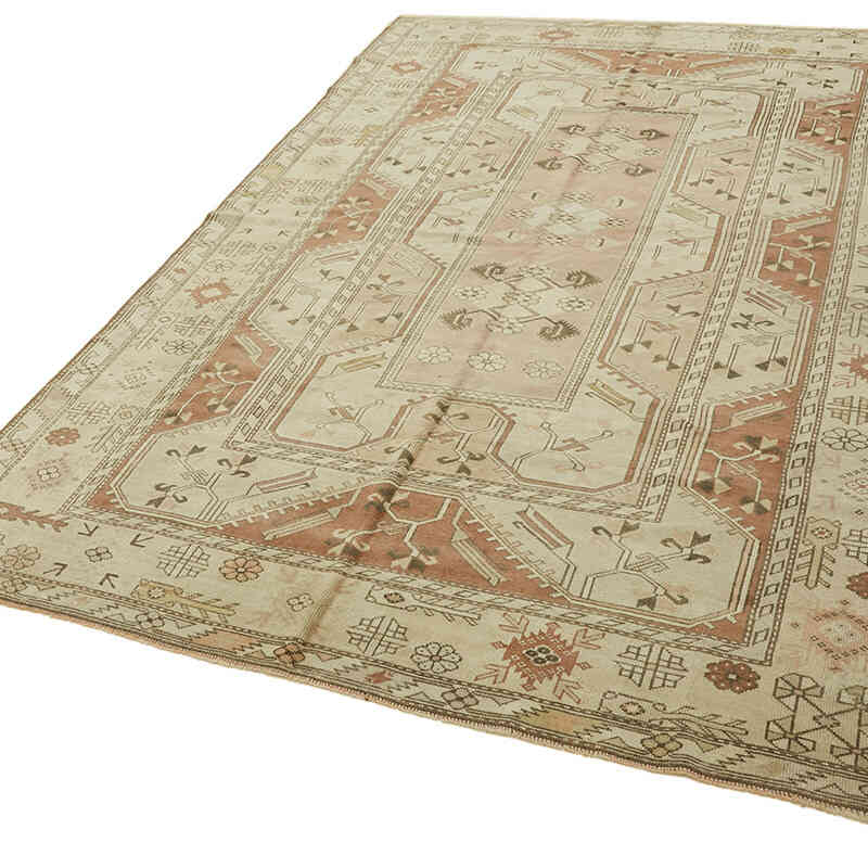 Alfombra Vintage Turca Anudada a Mano - 196 cm x 285 cm - K0078624