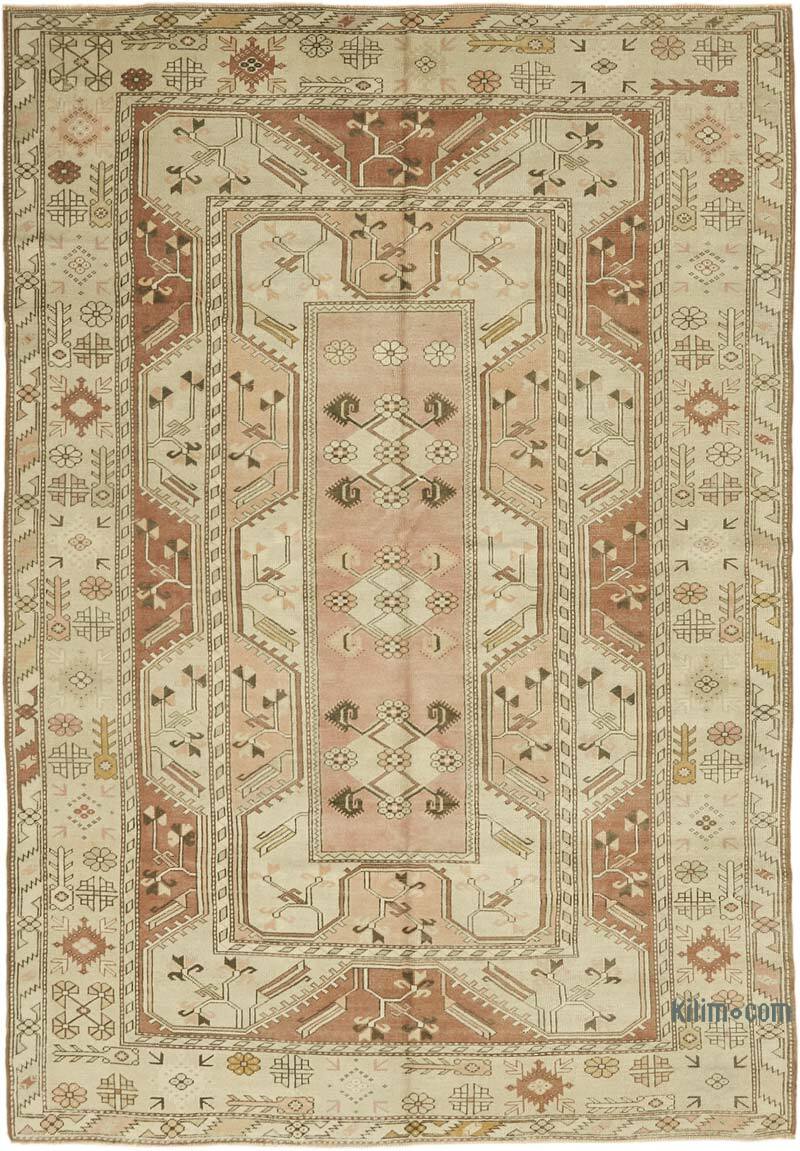 Alfombra Vintage Turca Anudada a Mano - 196 cm x 285 cm - K0078624