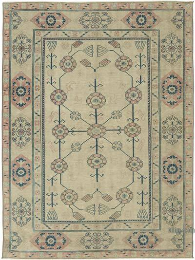 Vintage Turkish Hand-Knotted Rug - 5' 8" x 7' 9" (68" x 93")