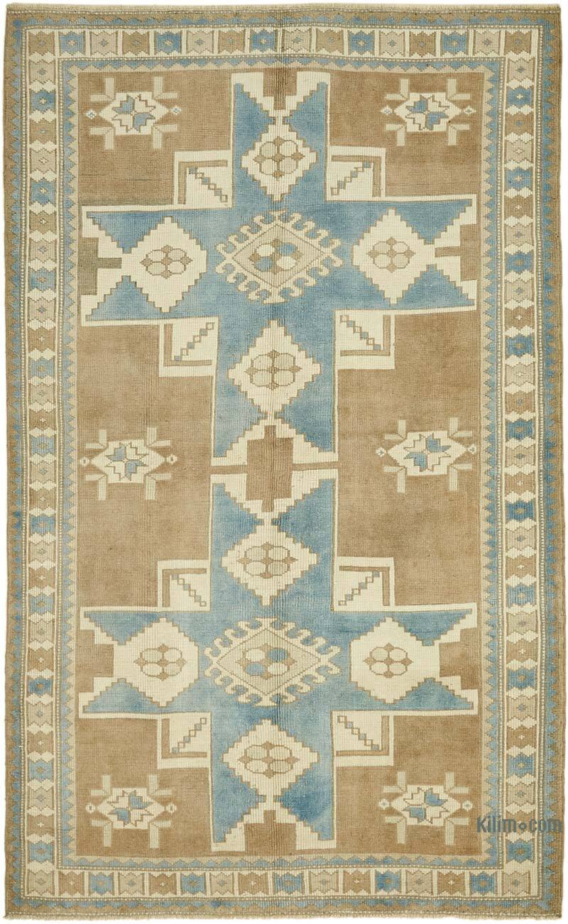 Vintage Turkish Hand-Knotted Rug - 5' 3" x 8' 9" (63" x 105") - K0078629