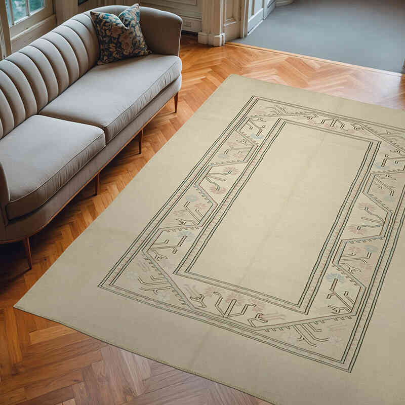 Vintage Turkish Hand-Knotted Rug - 7'  x 9'  (84" x 108") - K0078630
