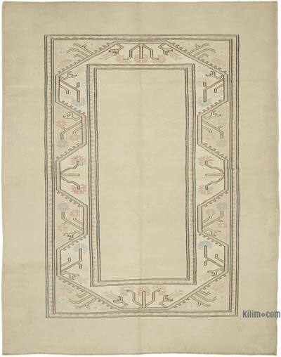 Vintage Turkish Hand-Knotted Rug - 7'  x 9'  (84" x 108")