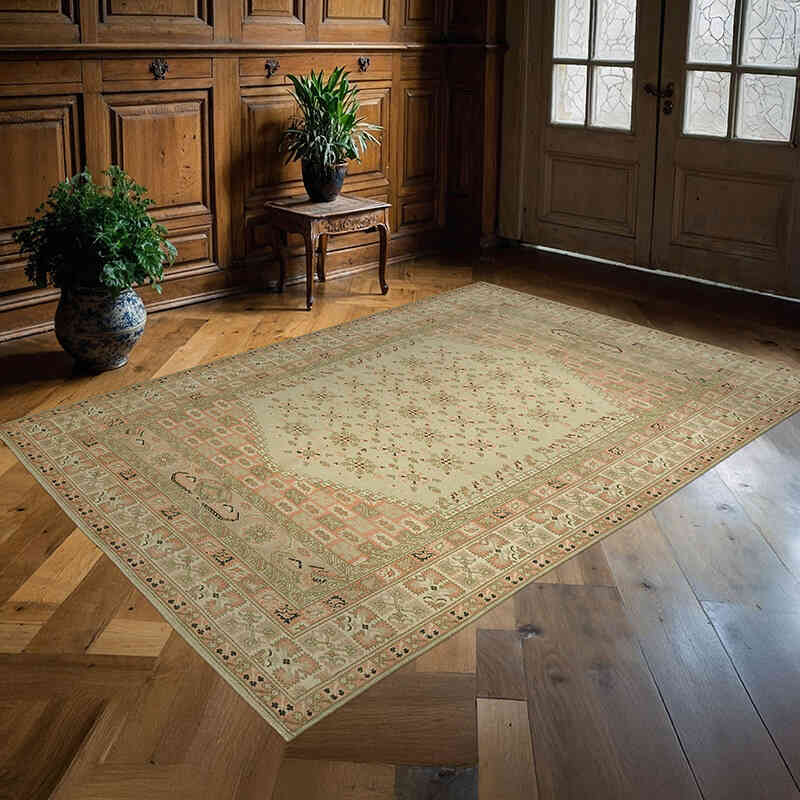 Vintage Turkish Hand-Knotted Rug - 5' 11" x 8' 6" (71" x 102") - K0078632