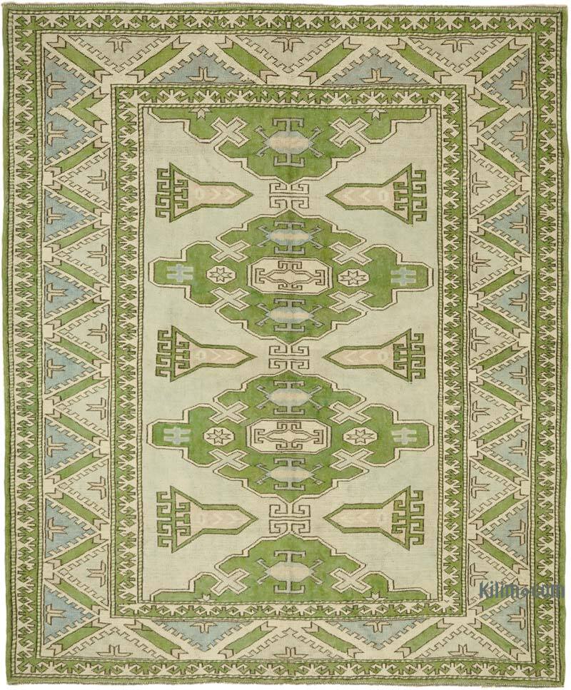 Vintage Turkish Hand-Knotted Rug - 7' 6" x 9' 2" (90" x 110") - K0078635