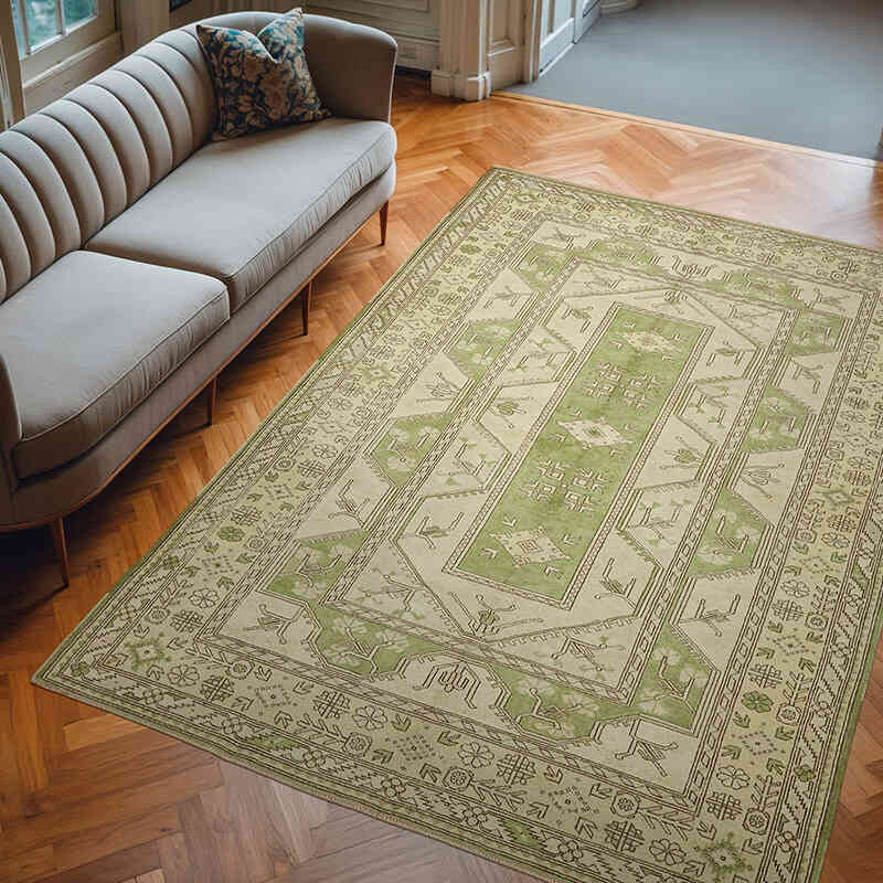 Alfombra Vintage Turca Anudada a Mano - 205 cm x 288 cm - K0078636