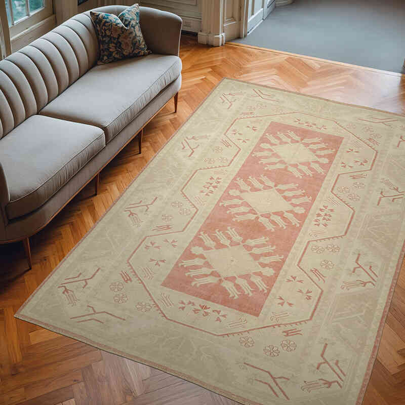 El Dokuma Vintage Halı - 198 cm x 284 cm - K0078637