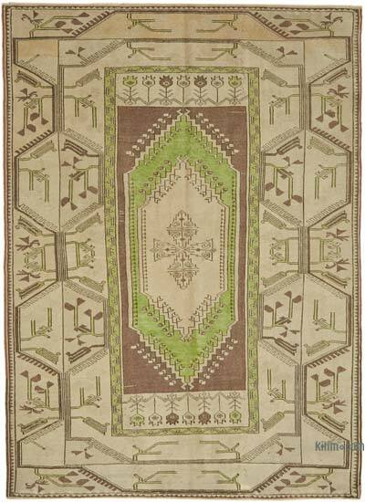 Vintage Turkish Hand-Knotted Rug - 5' 4" x 7' 3" (64" x 87")