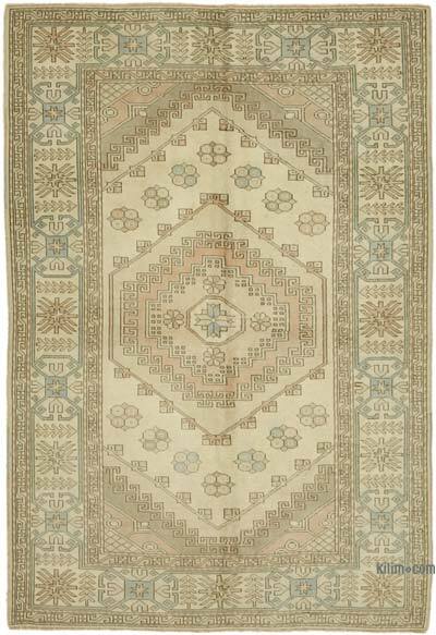 Vintage Turkish Hand-Knotted Rug - 5' 4" x 7' 9" (64" x 93")