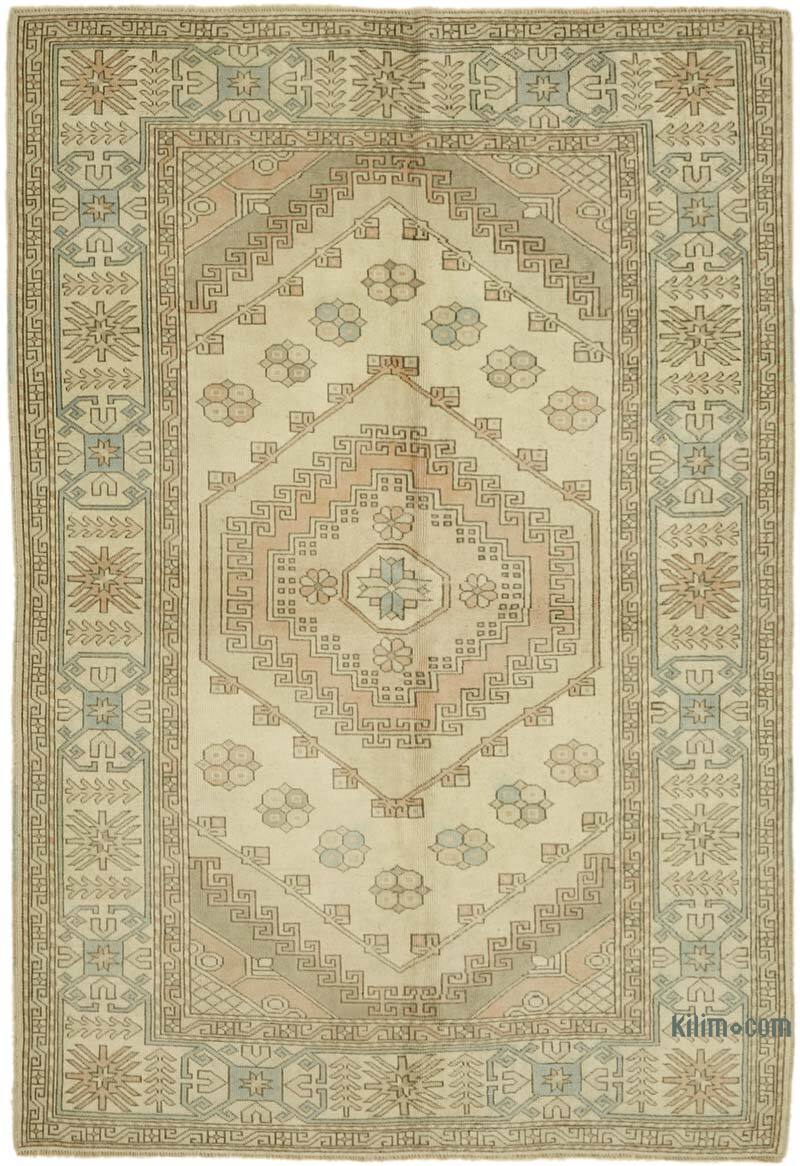 Alfombra Vintage Turca Anudada a Mano - 162 cm x 236 cm - K0078640