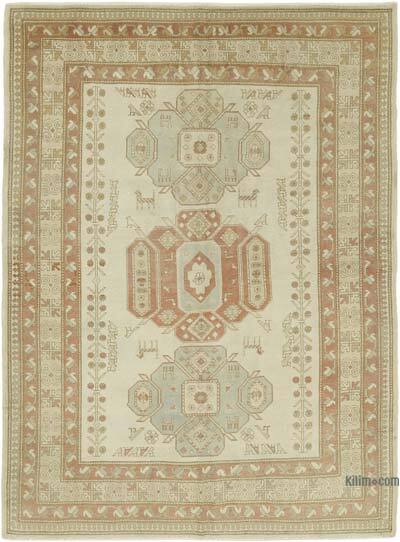 Vintage Turkish Hand-Knotted Rug - 5' 9" x 7' 8" (69" x 92")