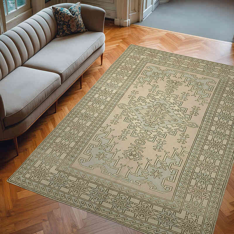 El Dokuma Vintage Halı - 201 cm x 290 cm - K0078646