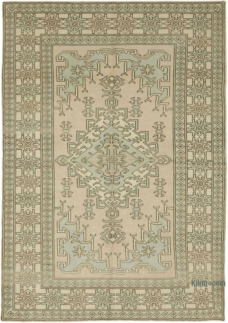 El Dokuma Vintage Halı - 201 cm x 290 cm - K0078646