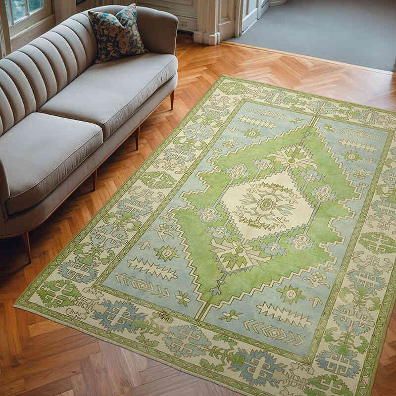 Vintage Turkish Hand-Knotted Rug - 7'  x 9' 9" (84" x 117") - K0078648