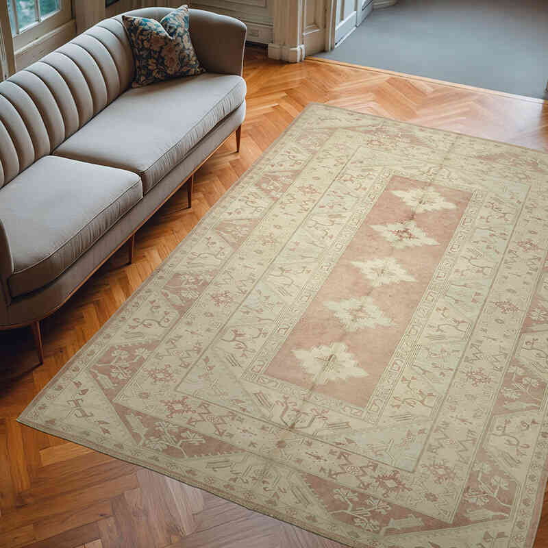 Alfombra Vintage Turca Anudada a Mano - 211 cm x 282 cm - K0078651