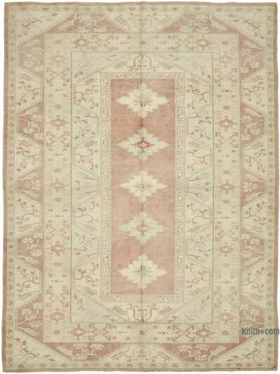 Vintage Turkish Hand-Knotted Rug - 6' 11" x 9' 3" (83" x 111")