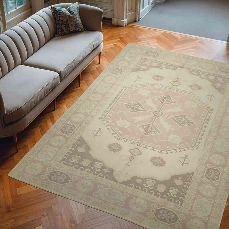 Alfombra Vintage Turca Anudada a Mano - 221 cm x 300 cm - K0078652
