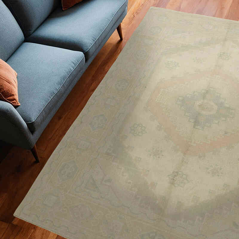 Alfombra Vintage Turca Anudada a Mano - 195 cm x 266 cm - K0078657