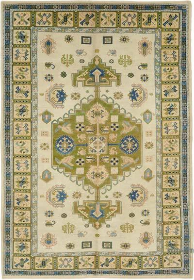 Vintage Turkish Hand-Knotted Rug - 6' 8" x 9' 7" (80" x 115")