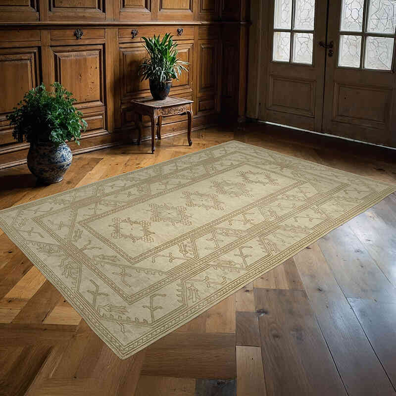 Vintage Turkish Hand-Knotted Rug - 5' 6" x 8' 2" (66" x 98") - K0078663