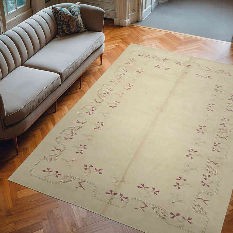 Vintage Turkish Hand-Knotted Rug - 6' 7" x 9' 1" (79" x 109") - K0078668