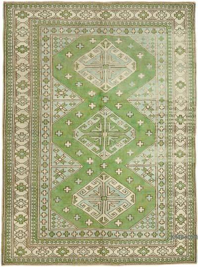 Vintage Turkish Hand-Knotted Rug - 6' 2" x 8' 4" (74" x 100")