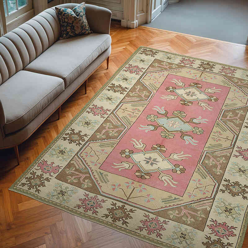Alfombra Vintage Turca Anudada a Mano - 215 cm x 280 cm - K0078670