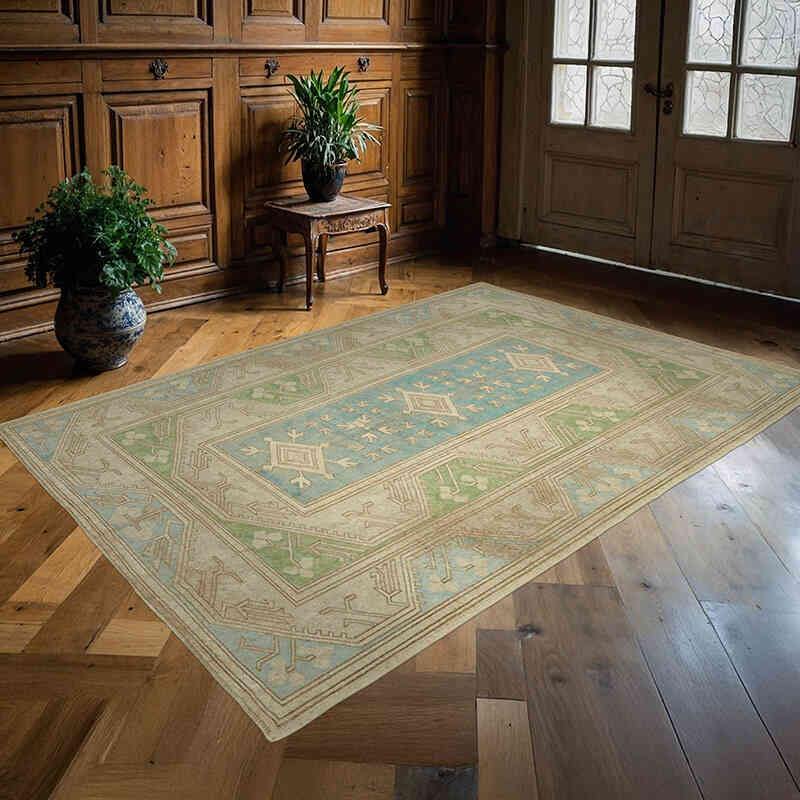 Vintage Turkish Hand-Knotted Rug - 5' 7" x 7' 11" (67" x 95") - K0078673