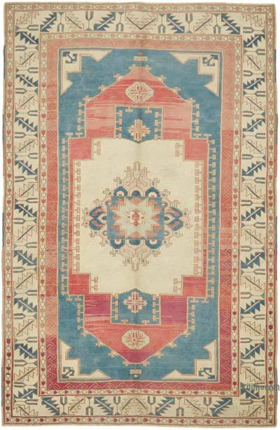 Vintage Turkish Hand-Knotted Rug - 5' 10" x 8' 11" (70" x 107")