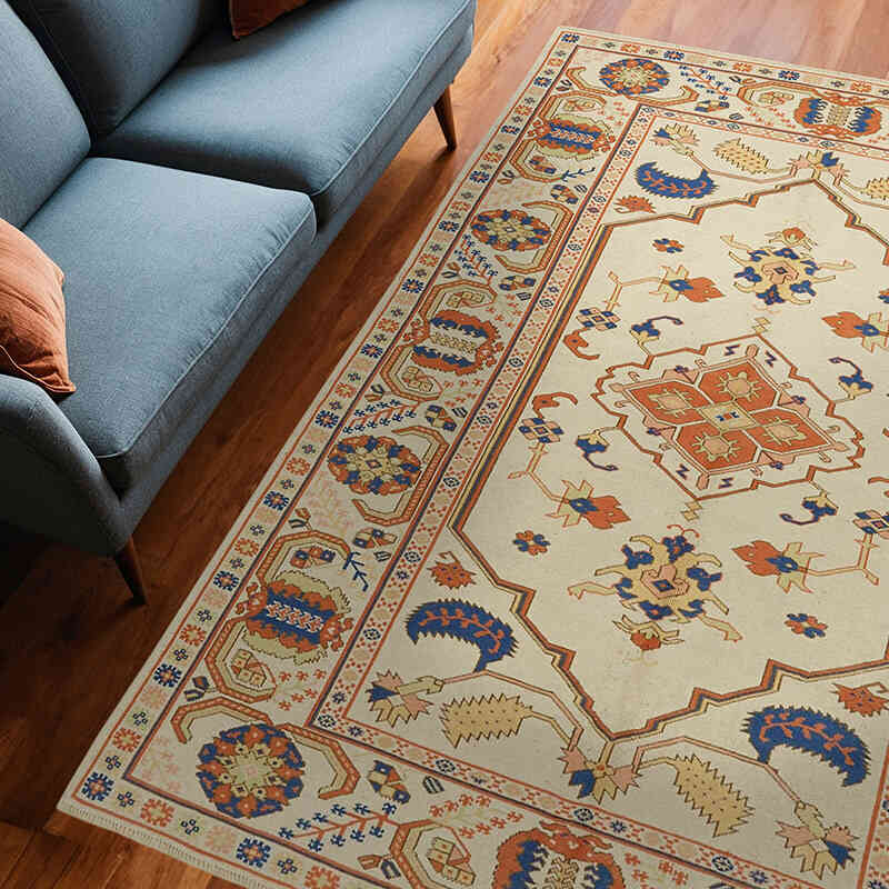 Vintage Turkish Hand-Knotted Rug - 6' 1" x 8' 4" (73" x 100") - K0078679
