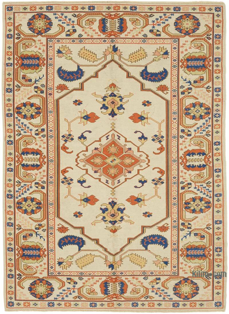 Vintage Turkish Hand-Knotted Rug - 6' 1" x 8' 4" (73" x 100") - K0078679