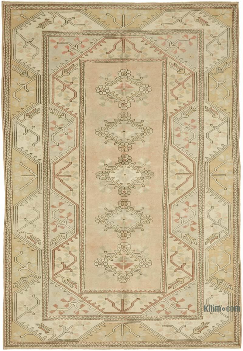 Vintage Turkish Hand-Knotted Rug - 6' 3" x 9' 6" (75" x 114") - K0078682