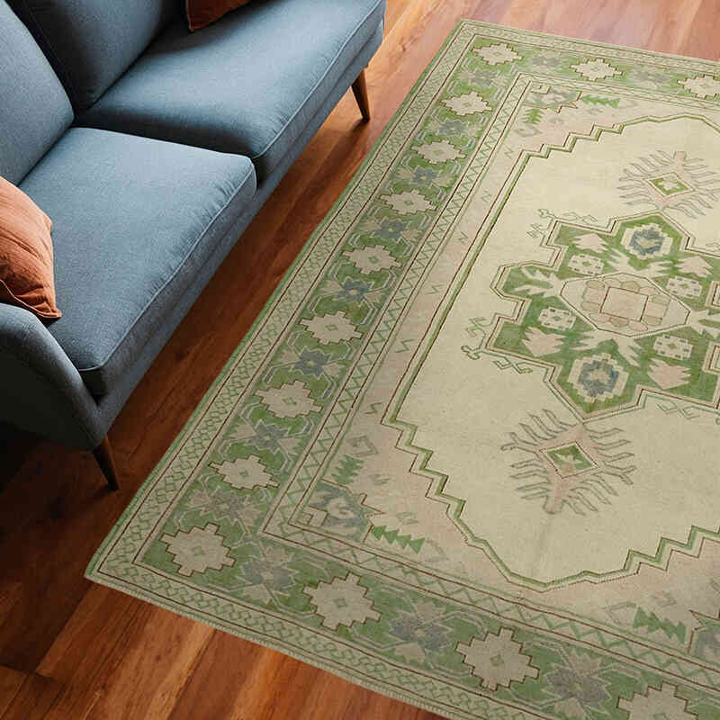 Alfombra Vintage Turca Anudada a Mano - 186 cm x 245 cm - K0078685