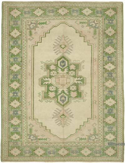 Vintage Turkish Hand-Knotted Rug - 6' 1" x 8'  (73" x 96")