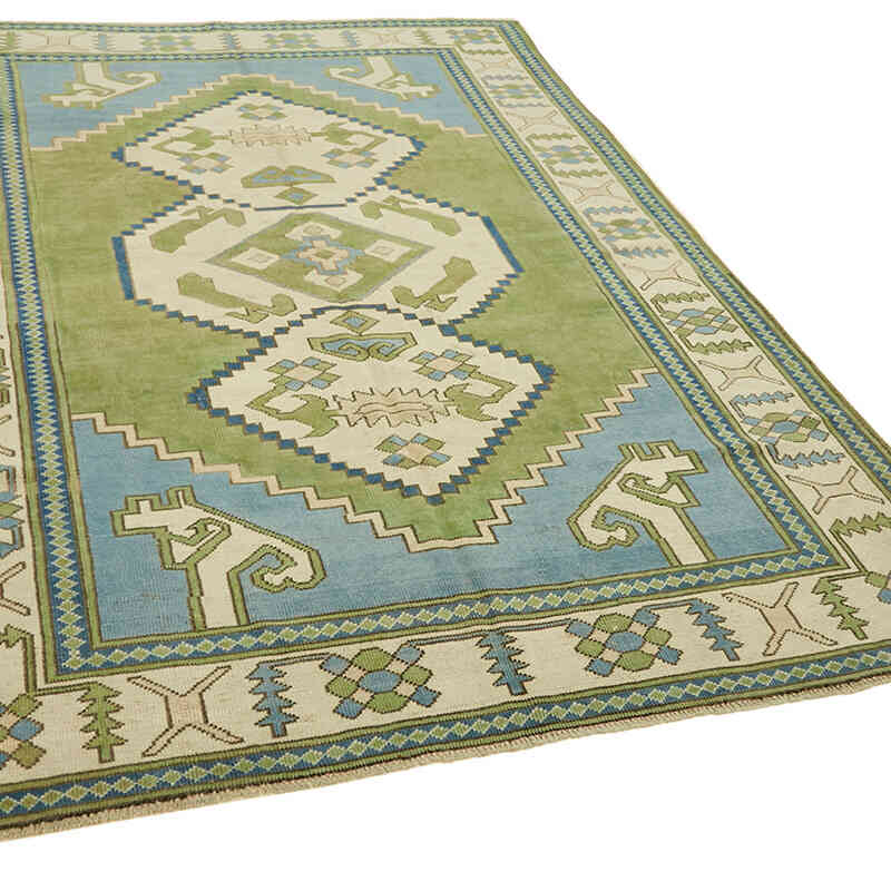 Vintage Turkish Hand-Knotted Rug - 6' 2" x 7' 11" (74" x 95") - K0078686
