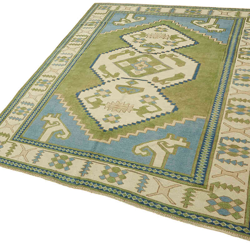 Vintage Turkish Hand-Knotted Rug - 6' 2" x 7' 11" (74" x 95") - K0078686