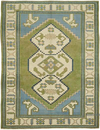 Vintage Turkish Hand-Knotted Rug - 6' 2" x 7' 11" (74" x 95")