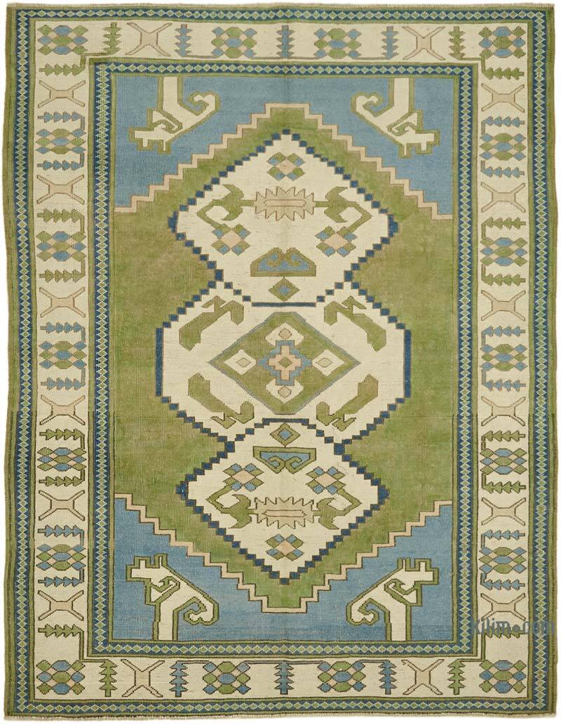 Vintage Turkish Hand-Knotted Rug - 6' 2" x 7' 11" (74" x 95") - K0078686