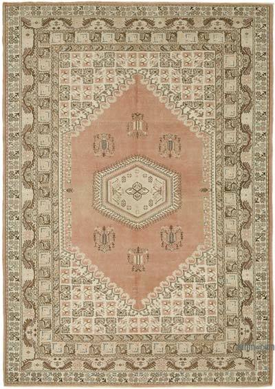 Vintage Turkish Hand-Knotted Rug - 6' 9" x 9' 7" (81" x 115")