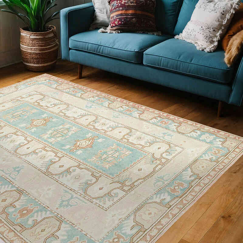 El Dokuma Vintage Halı - 165 cm x 218 cm - K0078696