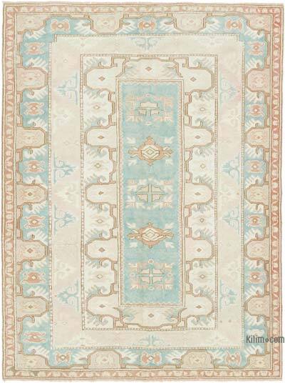 Vintage Turkish Hand-Knotted Rug - 5' 5" x 7' 2" (65" x 86")