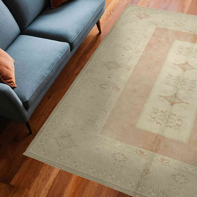 Vintage Turkish Hand-Knotted Rug - 6' 4" x 7' 3" (76" x 87") - K0078697