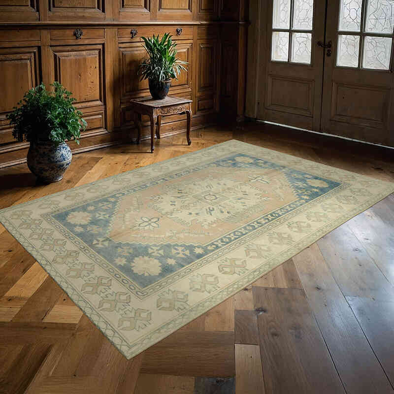 Alfombra Vintage Turca Anudada a Mano - 173 cm x 257 cm - K0078699