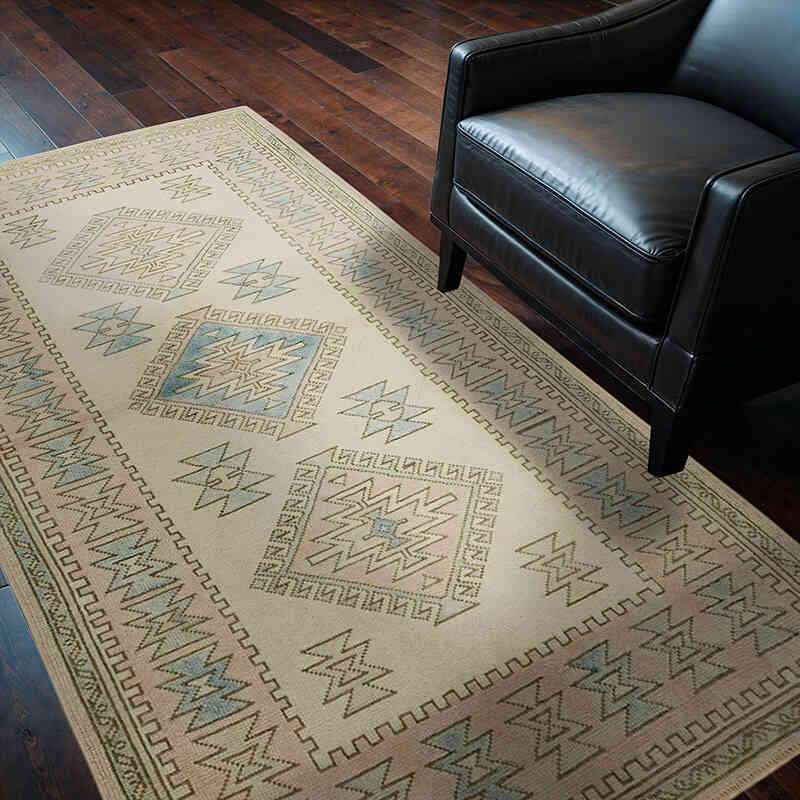 Alfombra Vintage Turca Anudada a Mano - 122 cm x 210 cm - K0078702