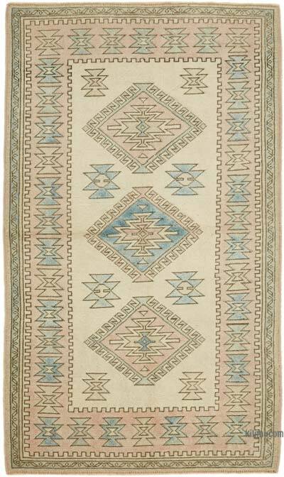 Vintage Turkish Hand-Knotted Rug - 4'  x 6' 11" (48" x 83")