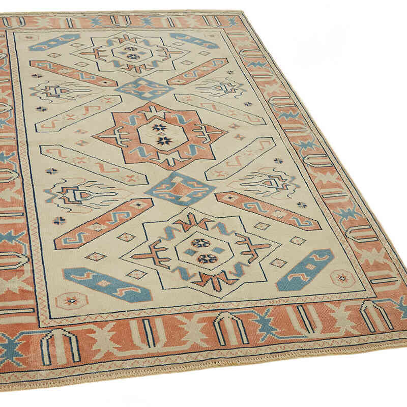 El Dokuma Vintage Halı - 127 cm x 188 cm - K0078704